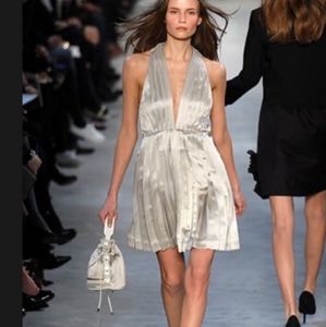 Stella McCartney Light Gold Racerback Pleated Dress - Size 40 (US 4) Used